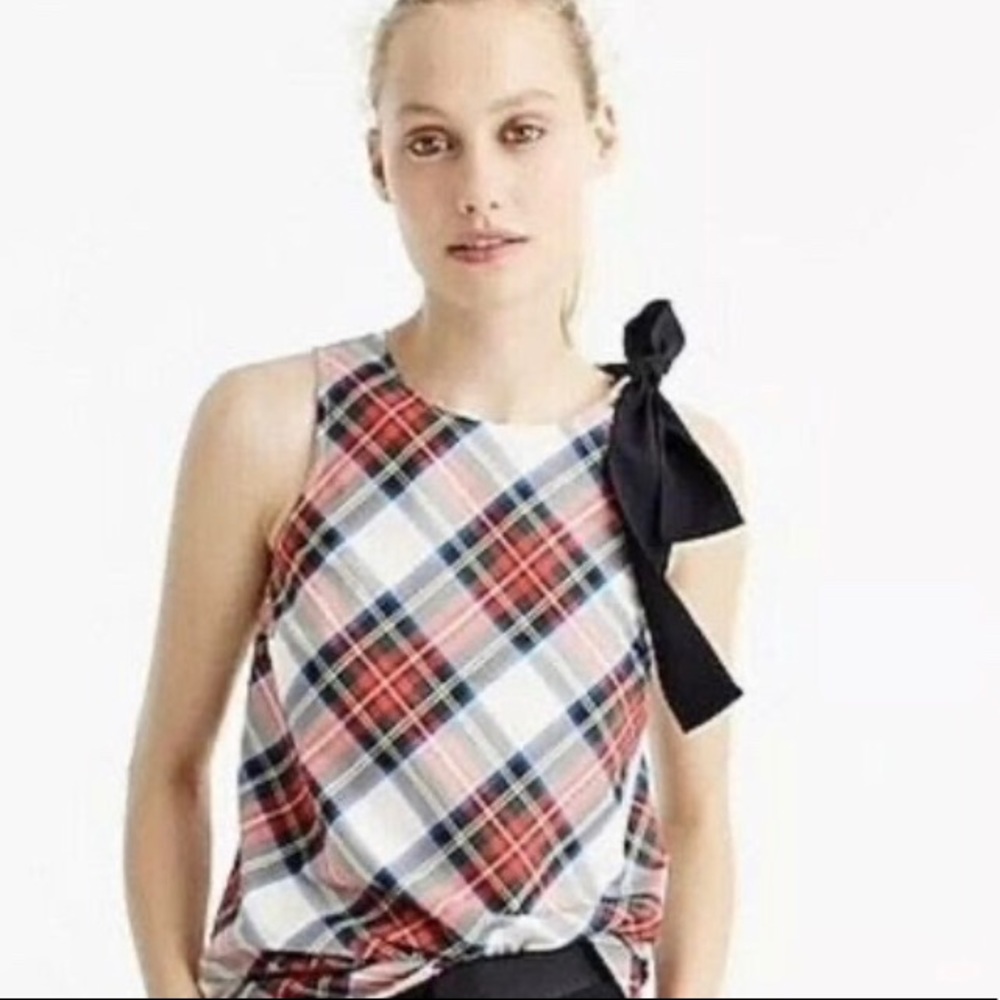 J. Crew Bow Shoulder Top Sleeveless
